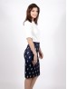 Impressionist Smile Face Print Super Stretchy Skirt